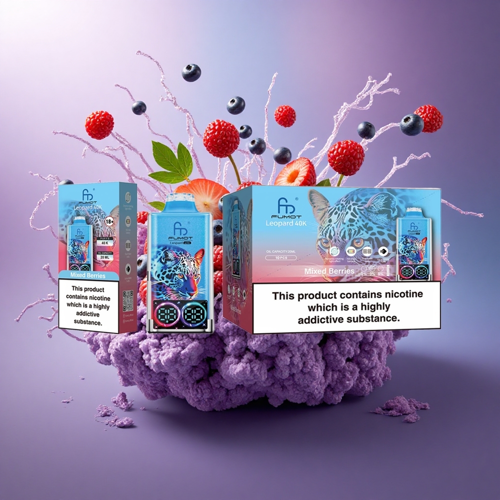 Fumot Leopard 40K Puffs Frutas Silvestres com 5 Nicotina e Bateria 700mAh