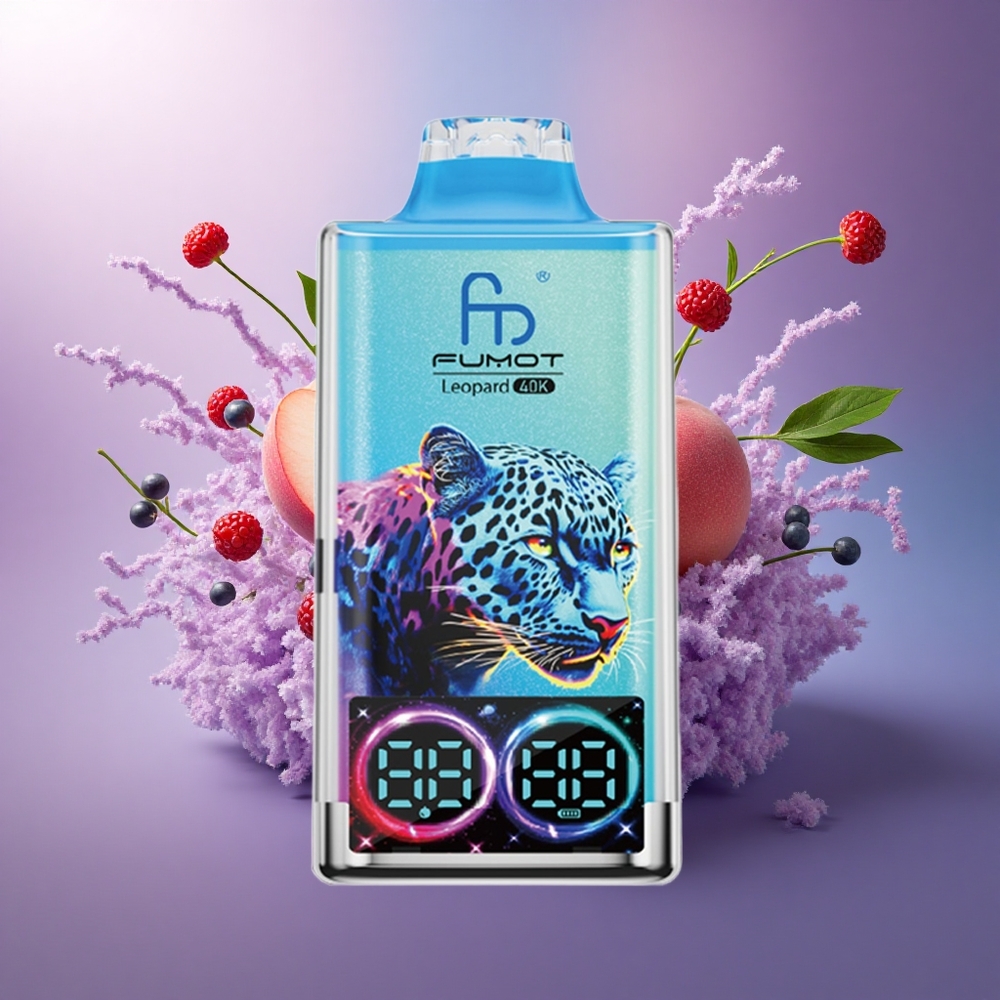 Fumot Leopard 40K Puffs Pêssego Frutas Vermelhas 5 Nicotina 700mAh