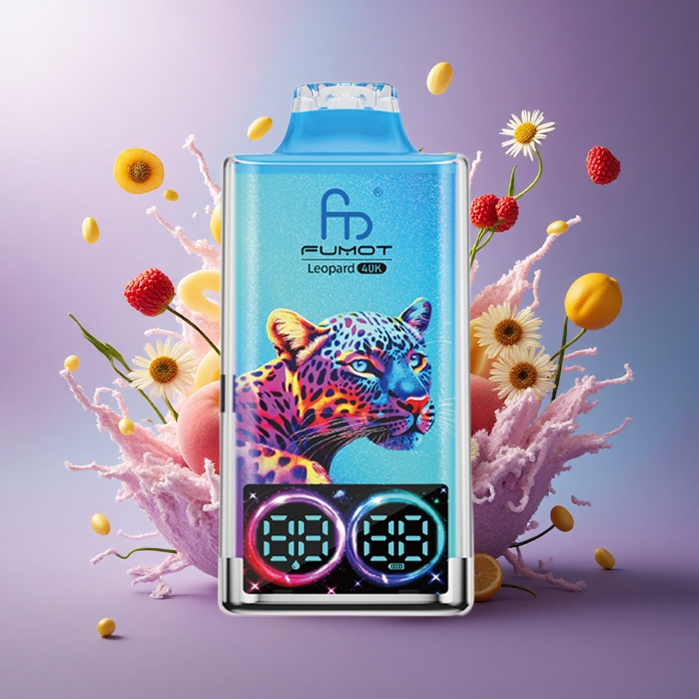 Fumot Leopard 40K Puffs Pêssego Manga Abacaxi com 5 Nicotina e 700mAh