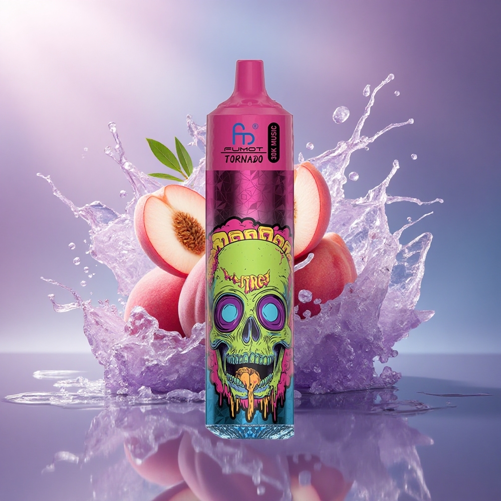 Fumot Randm Tornado 30000 Puffs Gelo de Pêssego 5 Nicotina 600mAh