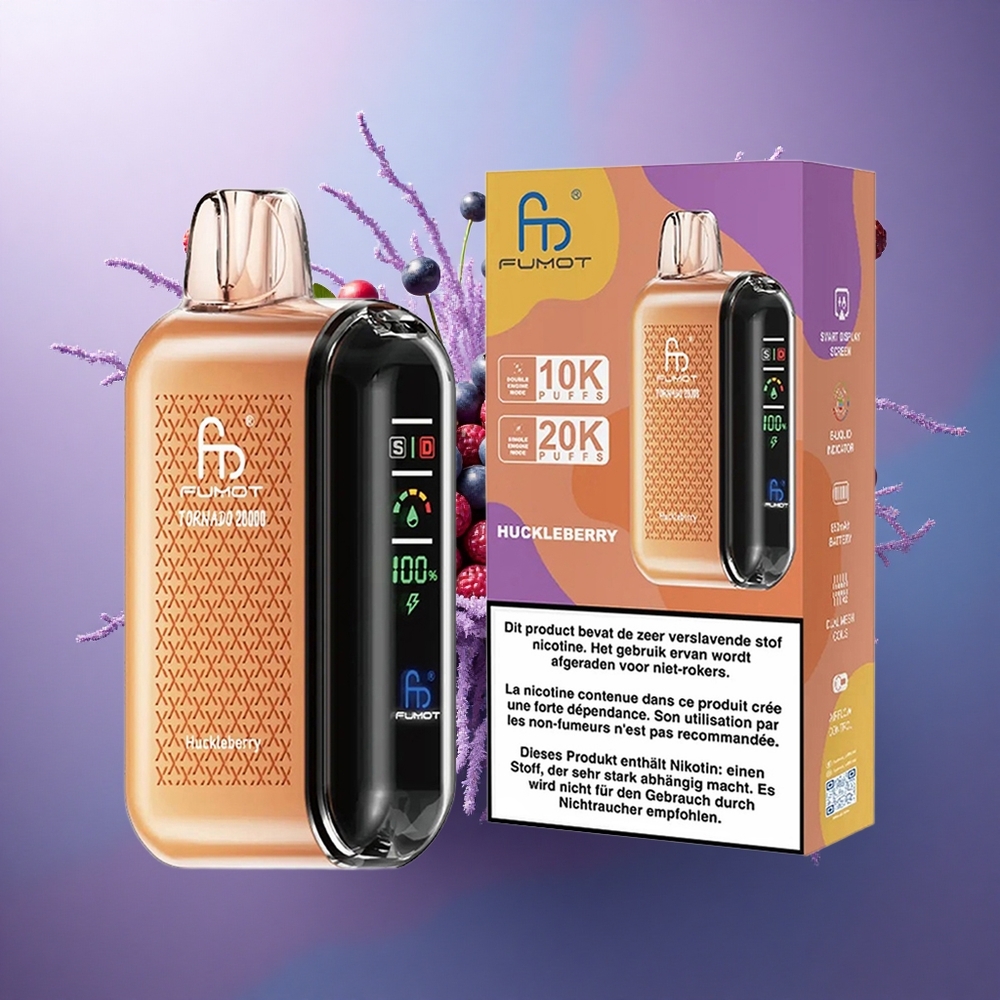 Fumot Tornado 20000 Puffs Amora-dura Dual Mesh 20ml 850mAh Nicotina 2