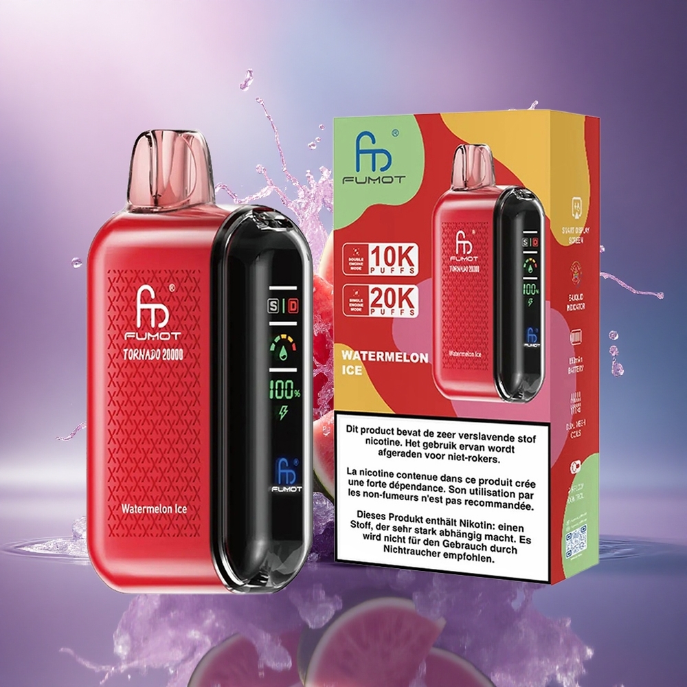 Fumot Tornado 20000 Puffs Melancia Gelo com 20ml e 2 Nicotina