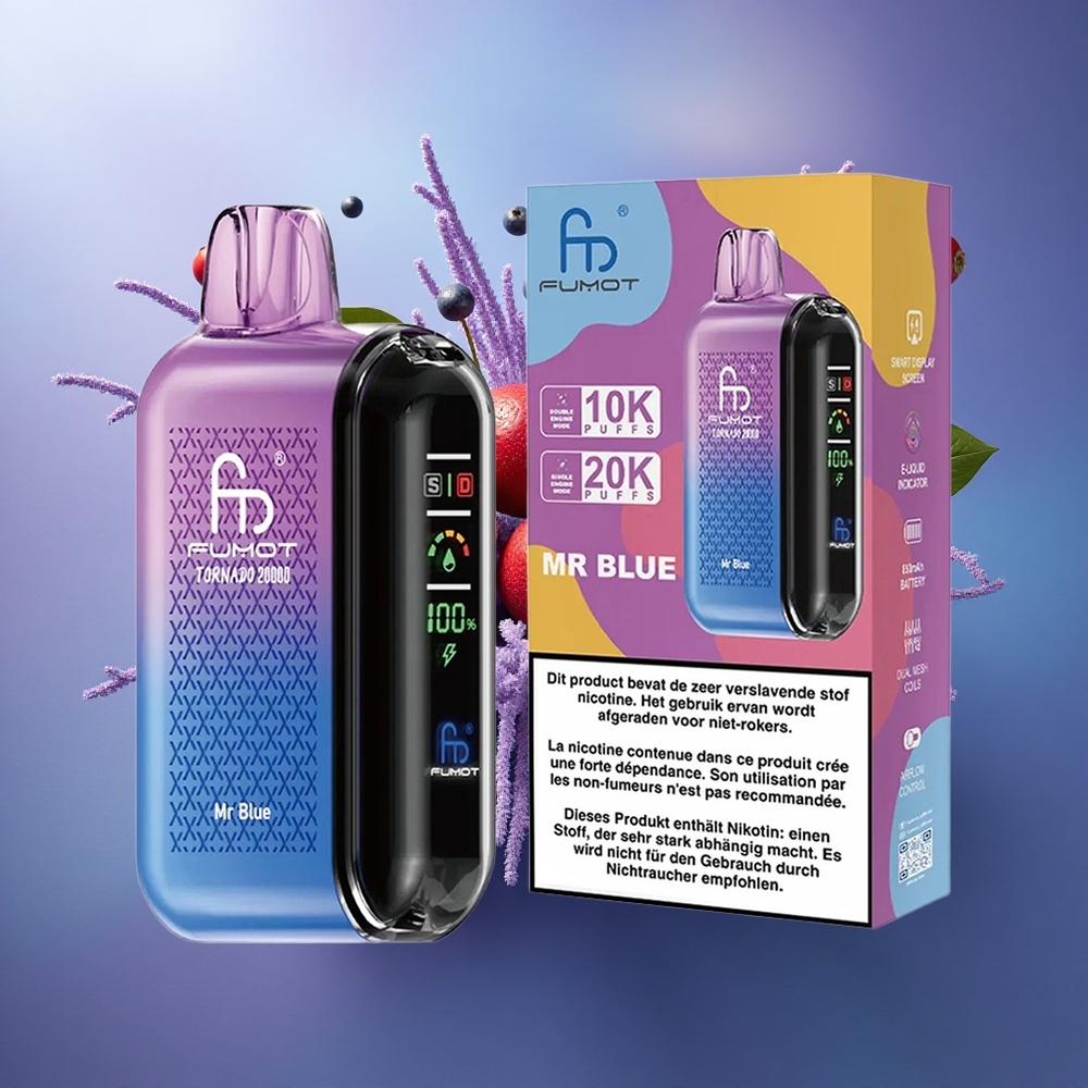 Fumot Tornado 20000 Puffs Sr Azul Dual Mesh 20ml 850mAh