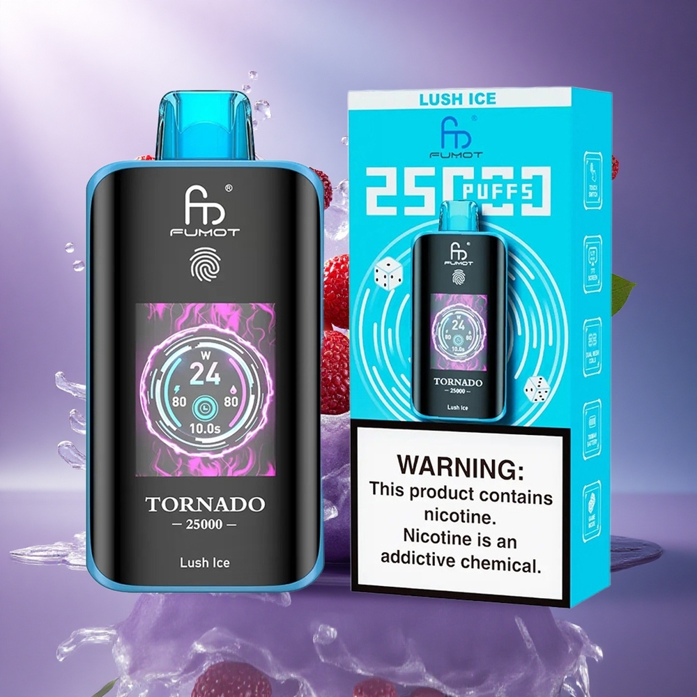 Fumot Tornado 25000 Puffs Gelo Fresco Tela HD 700mAh 20ml