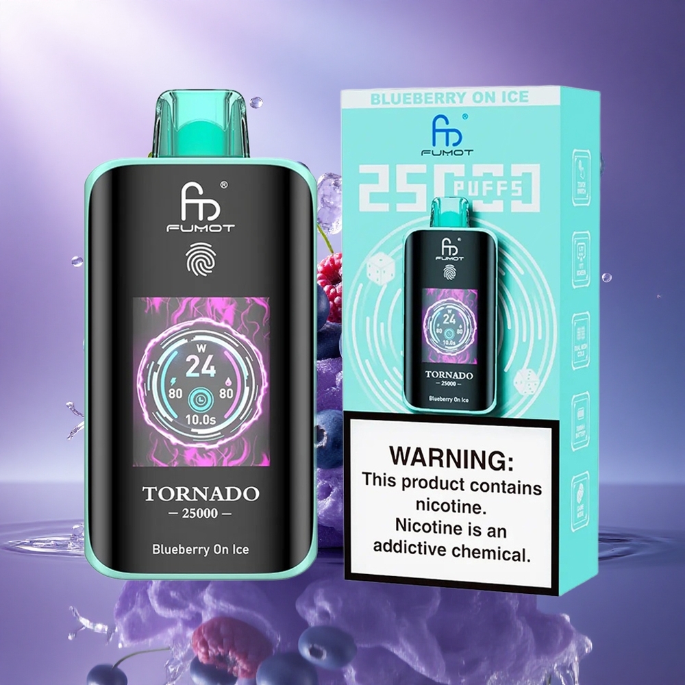 Fumot Tornado 25000 Puffs Mirtilo no Gelo com 700mAh e Nicotina 5