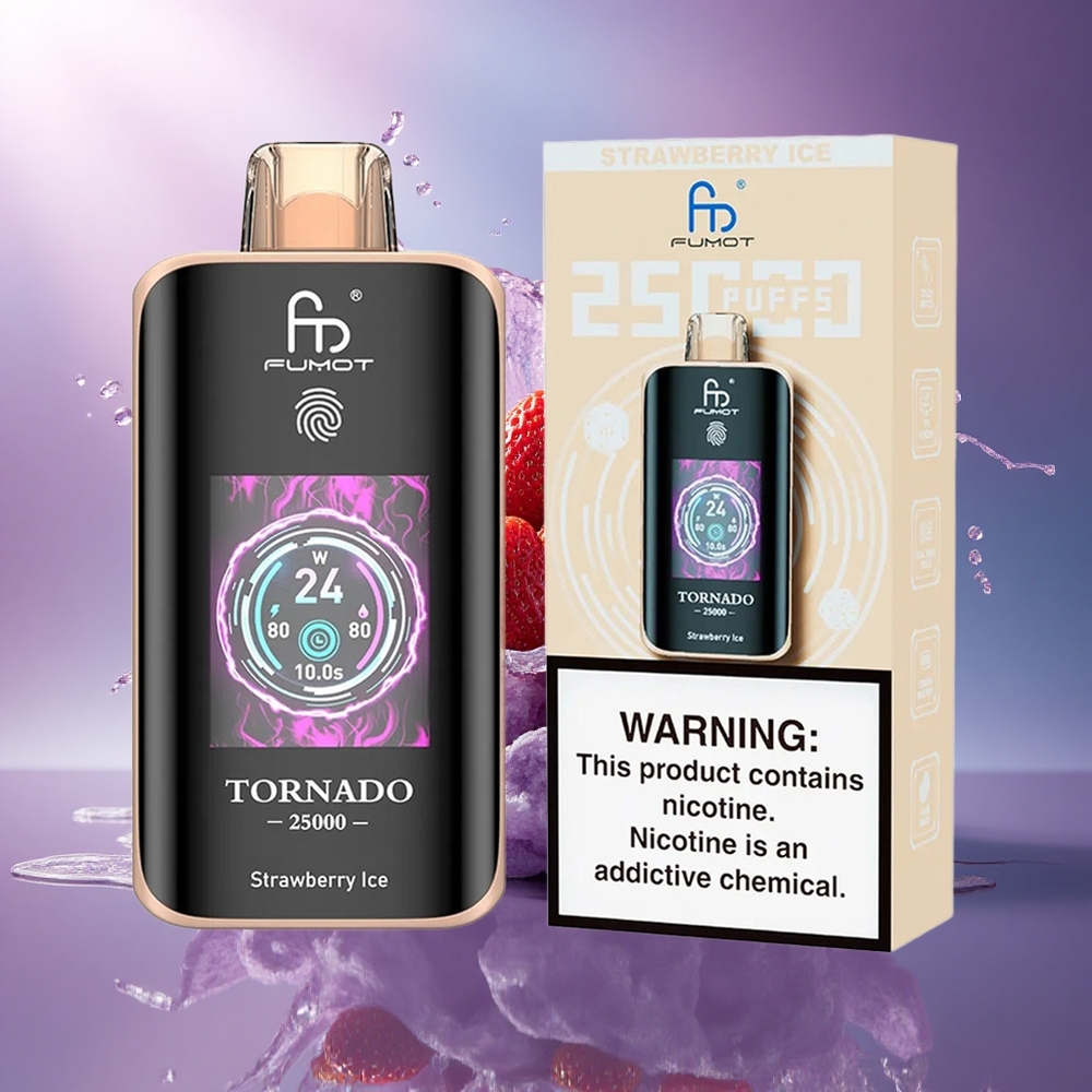Fumot Tornado 25000 Puffs Morango Gelo com 20ml e 700mAh