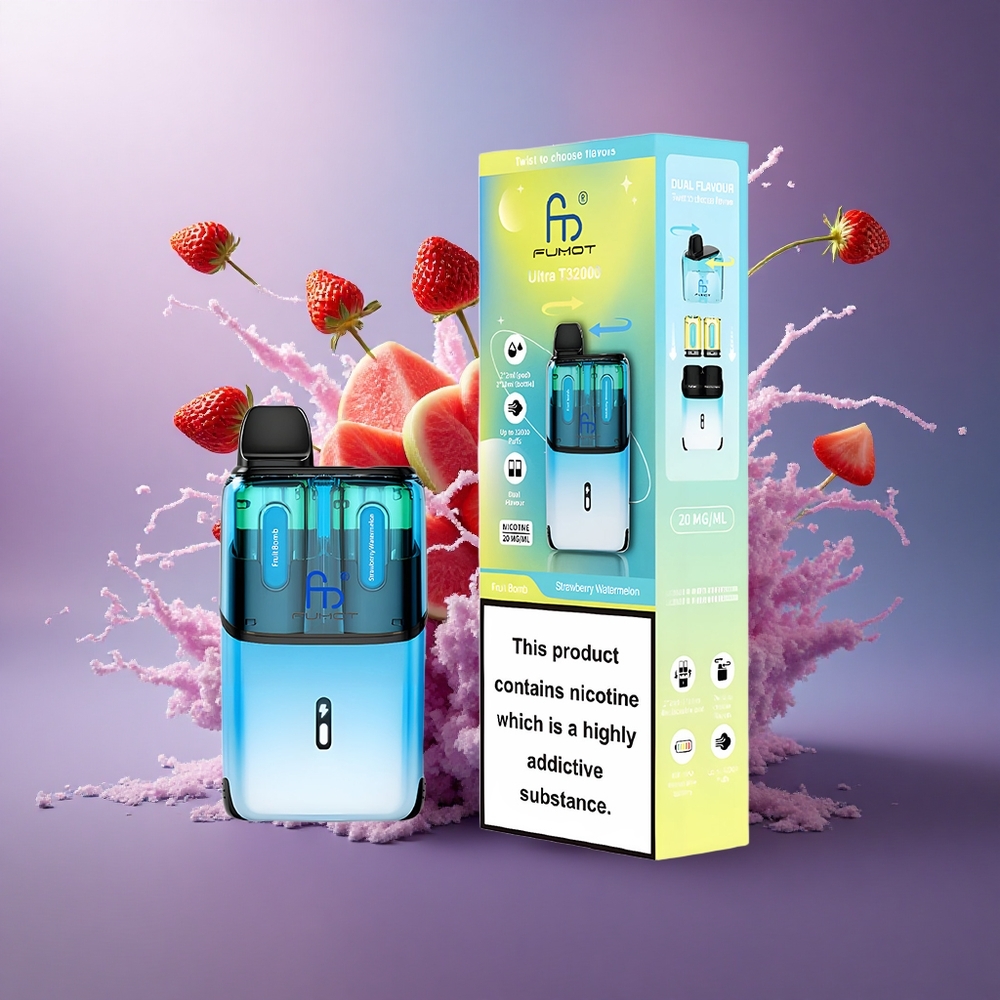 Fumot Ultra T32000 Puffs Bomba de Frutas - Morango Melancia com 20mg de Nicotina e 800mAh