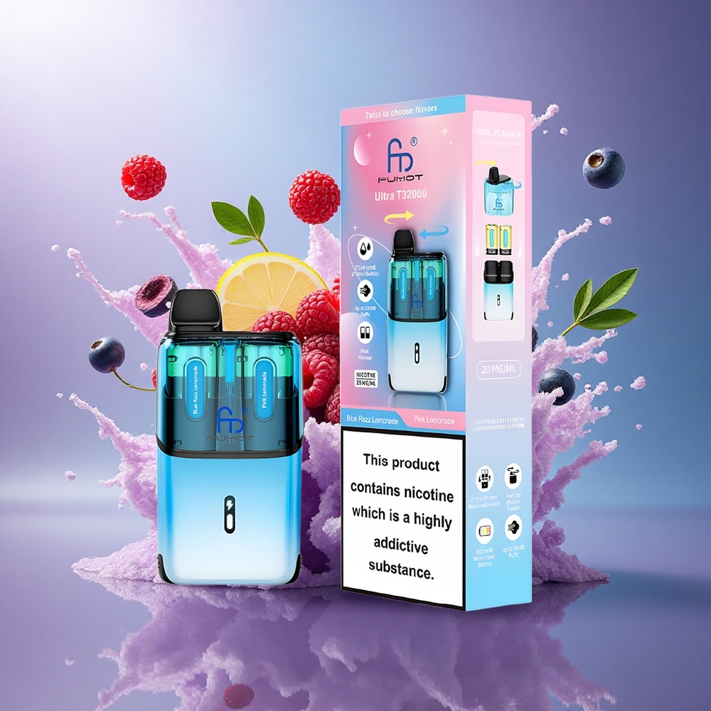Fumot Ultra T32000 Puffs Limão Rosa com Framboesa Azul - 24ml 20mg Nicotina 800mAh
