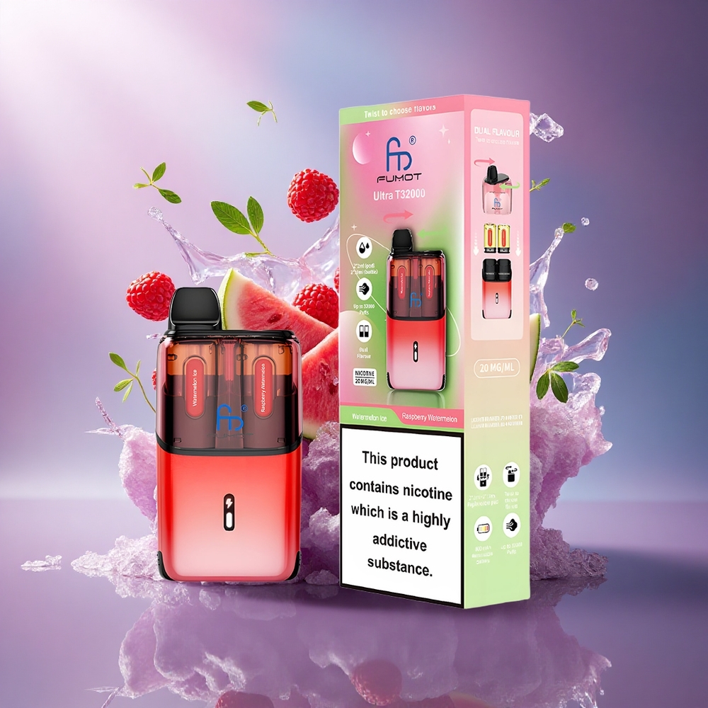 Fumot Ultra T32000 Puffs Melancia Gelada - Framboesa Melancia com 20mg de nicotina e 800mAh