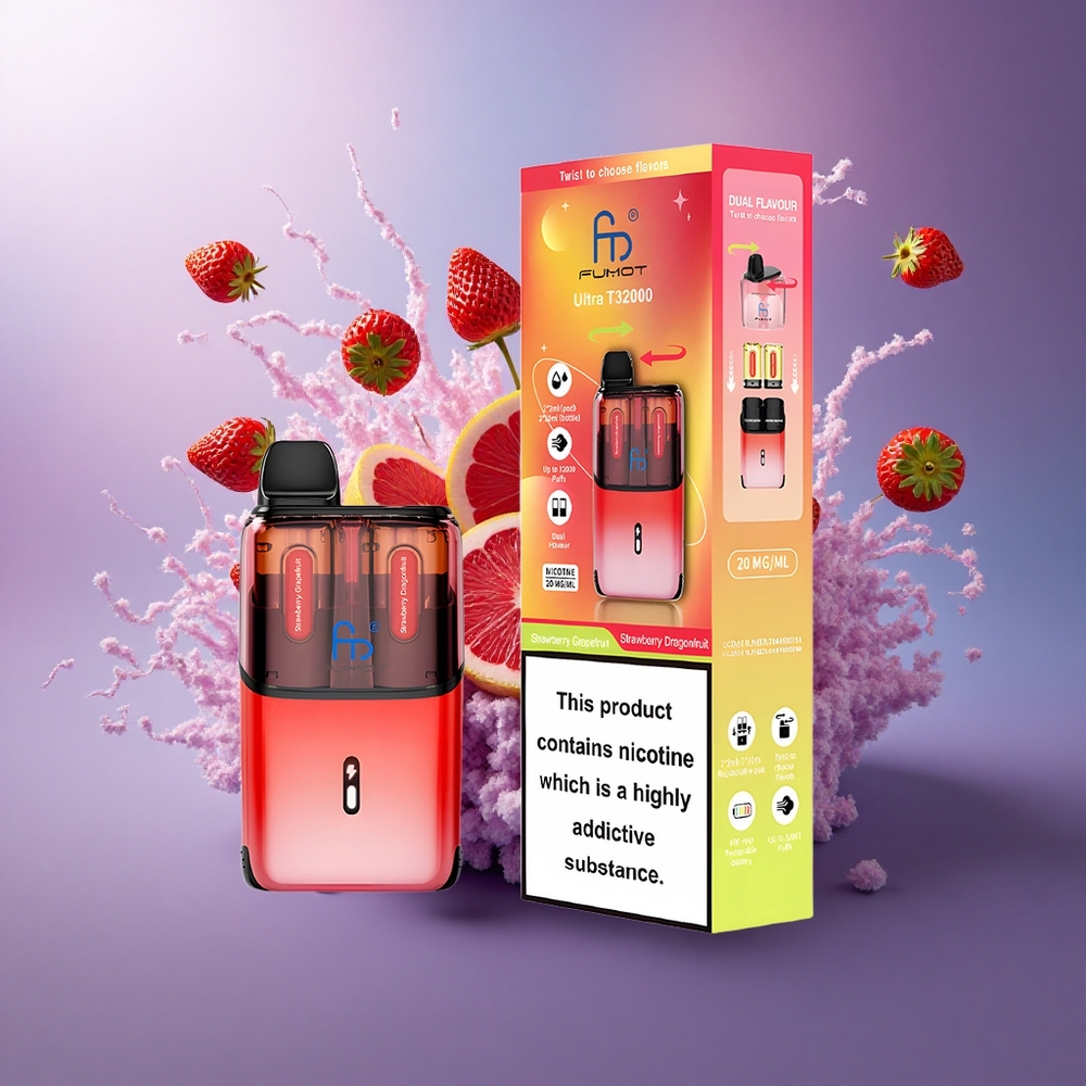 Fumot Ultra T32000 Puffs Morango Pitaya com Nicotina 20mg e Bateria 800mAh
