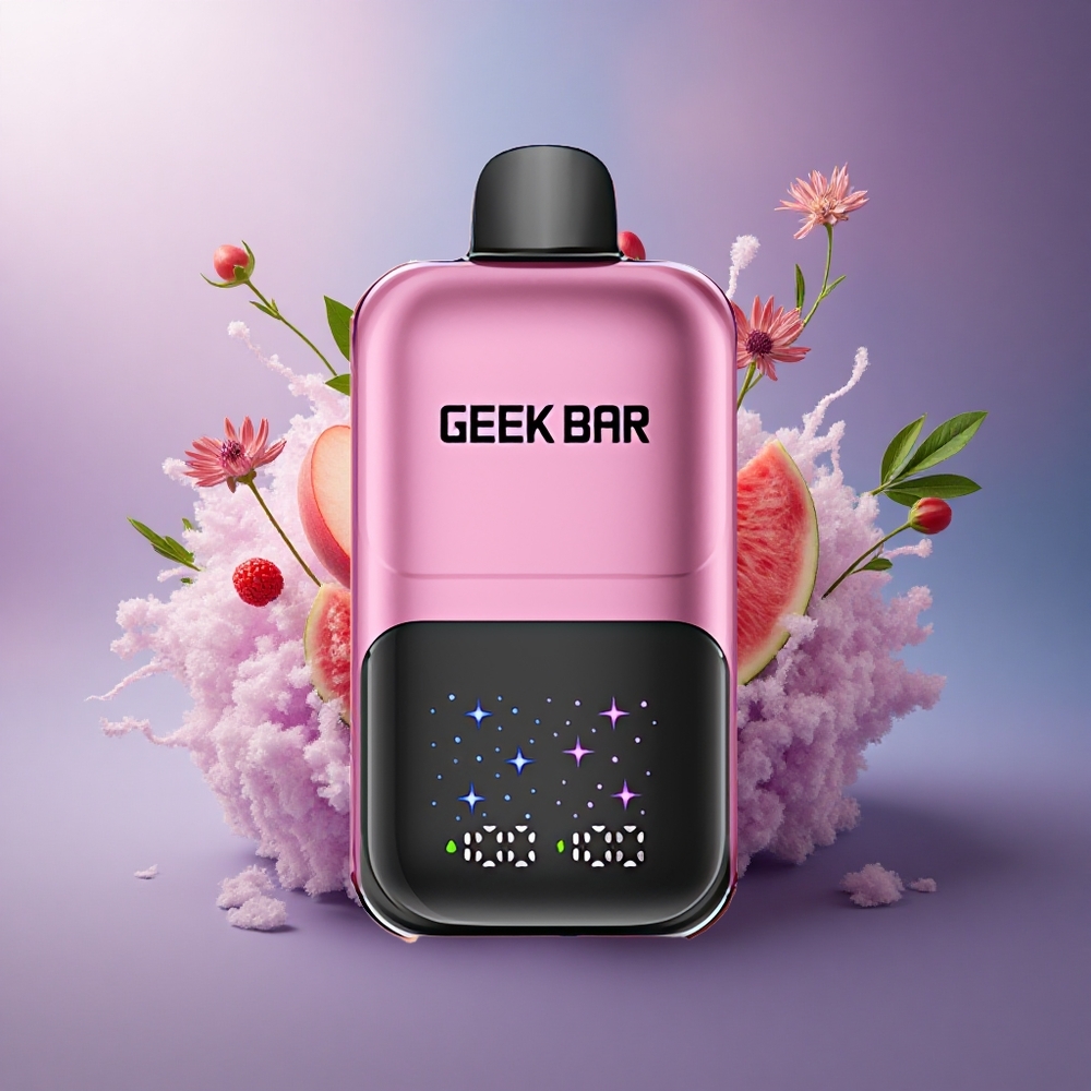 GEEK BAR 2GO 20ml 50000 Puffs Pêssego  Melancia com Tela Interativa e 5 Nicotina