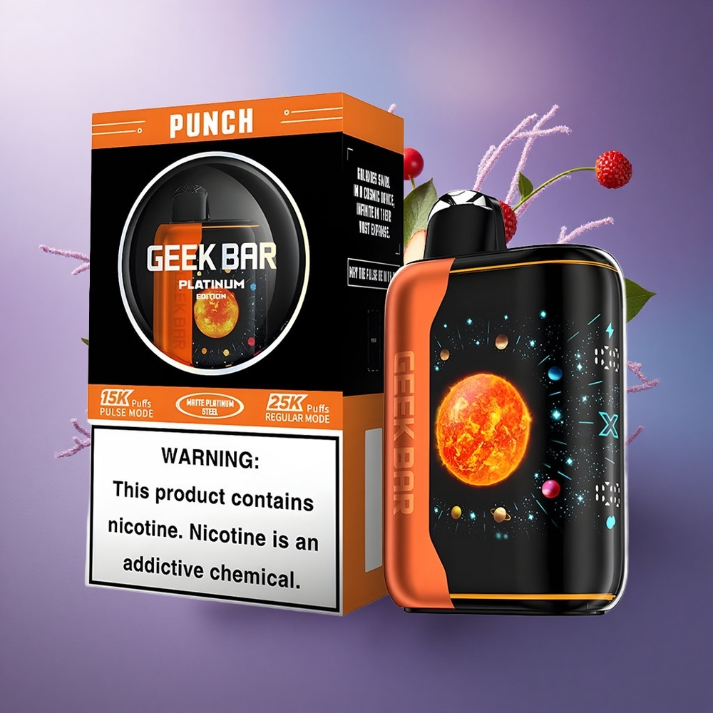 GEEK BAR Platinum Edition 25000 Puffs Punho Dinâmico com 2 Nicotina e Carregamento Rápido