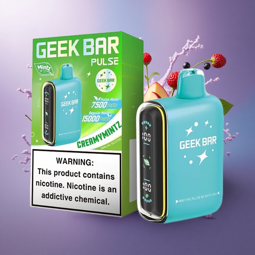 GEEK BAR Pulse 15000 Puffs Edição Mintz com Nicotina a 5 e Bateria de 650 mAh
