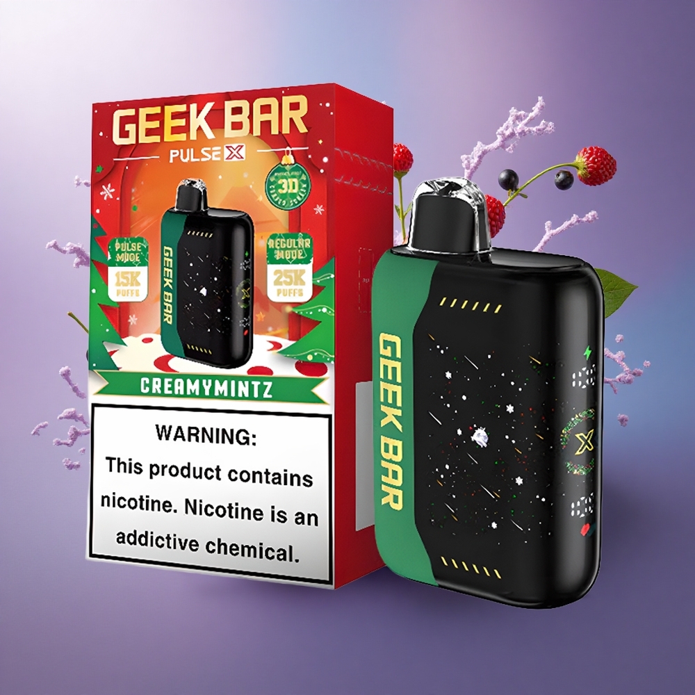 GEEK BAR Pulse X 25000 Puffs Edição de Natal com 18mL de E-Líquido e Nicotina 0-5