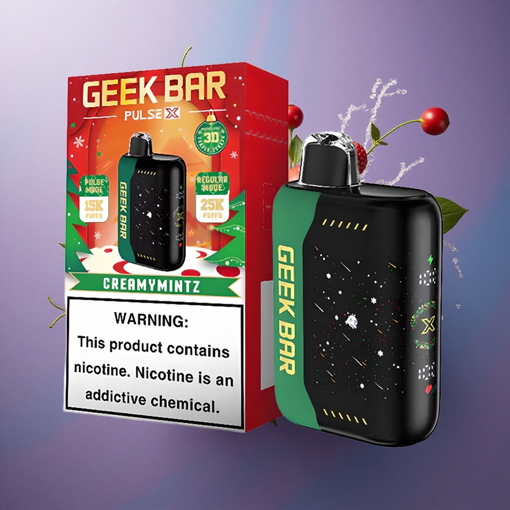 GEEK BAR Pulse X 25000 Puffs Edição de Natal com 18mL de E-Líquido e Nicotina 0-5