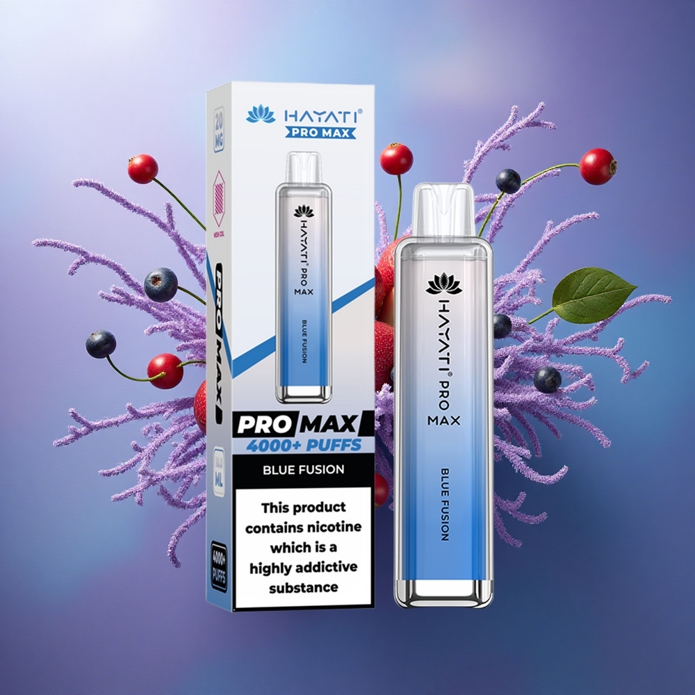 Hayati Pro Max 4000 Puffs Fusão Azul com 5 Nicotina e 1400mAh