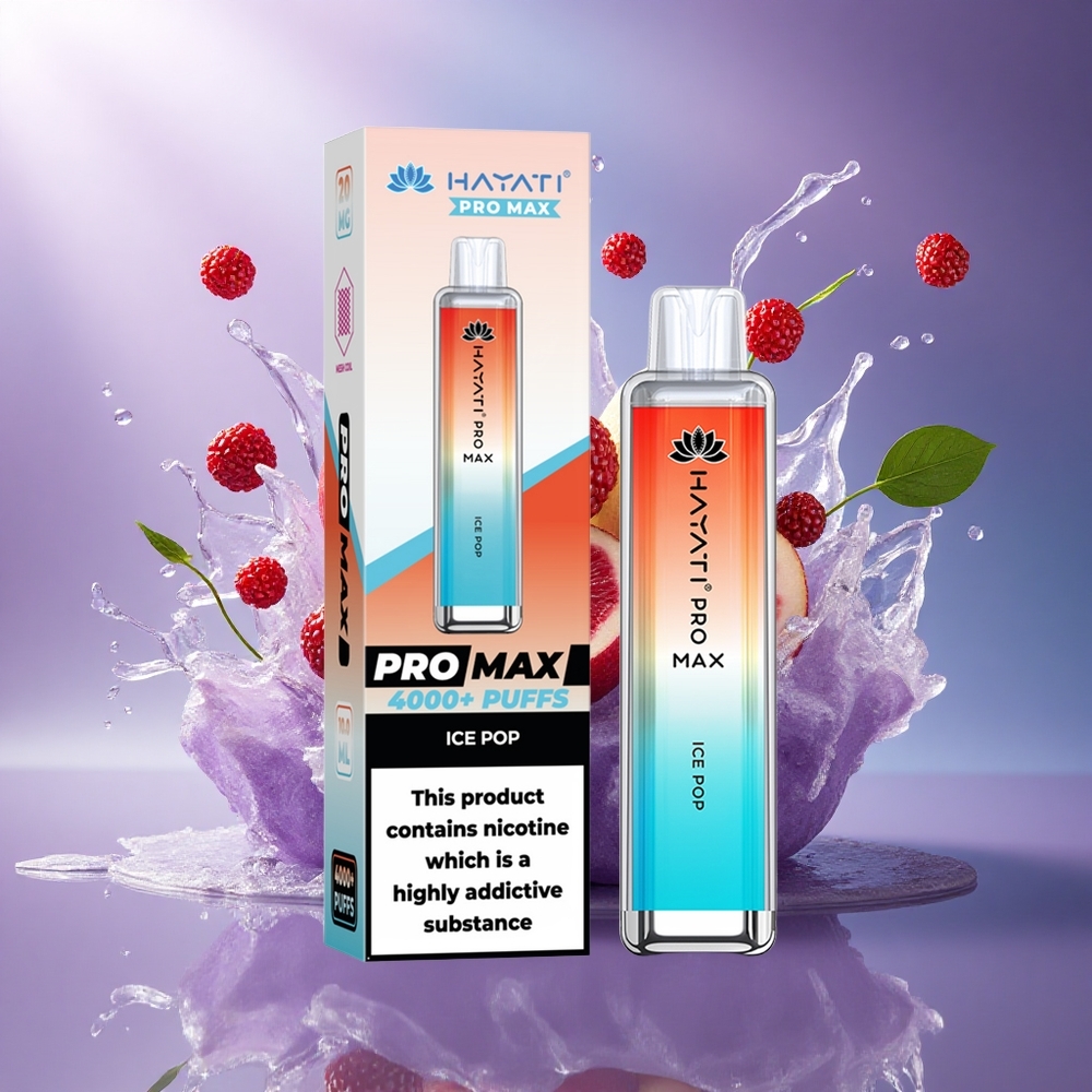 Hayati Pro Max 4000 Puffs Geladinho Recarregável 1400mAh Dual Coil
