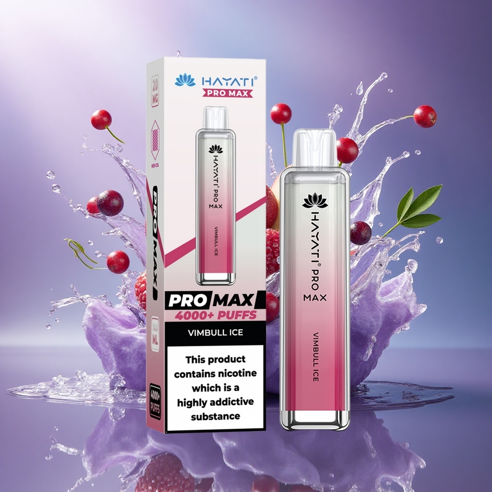 Hayati Pro Max 4000 Puffs Gelo Vimbull Recarregável com 1400mAh e 2ml Tanque
