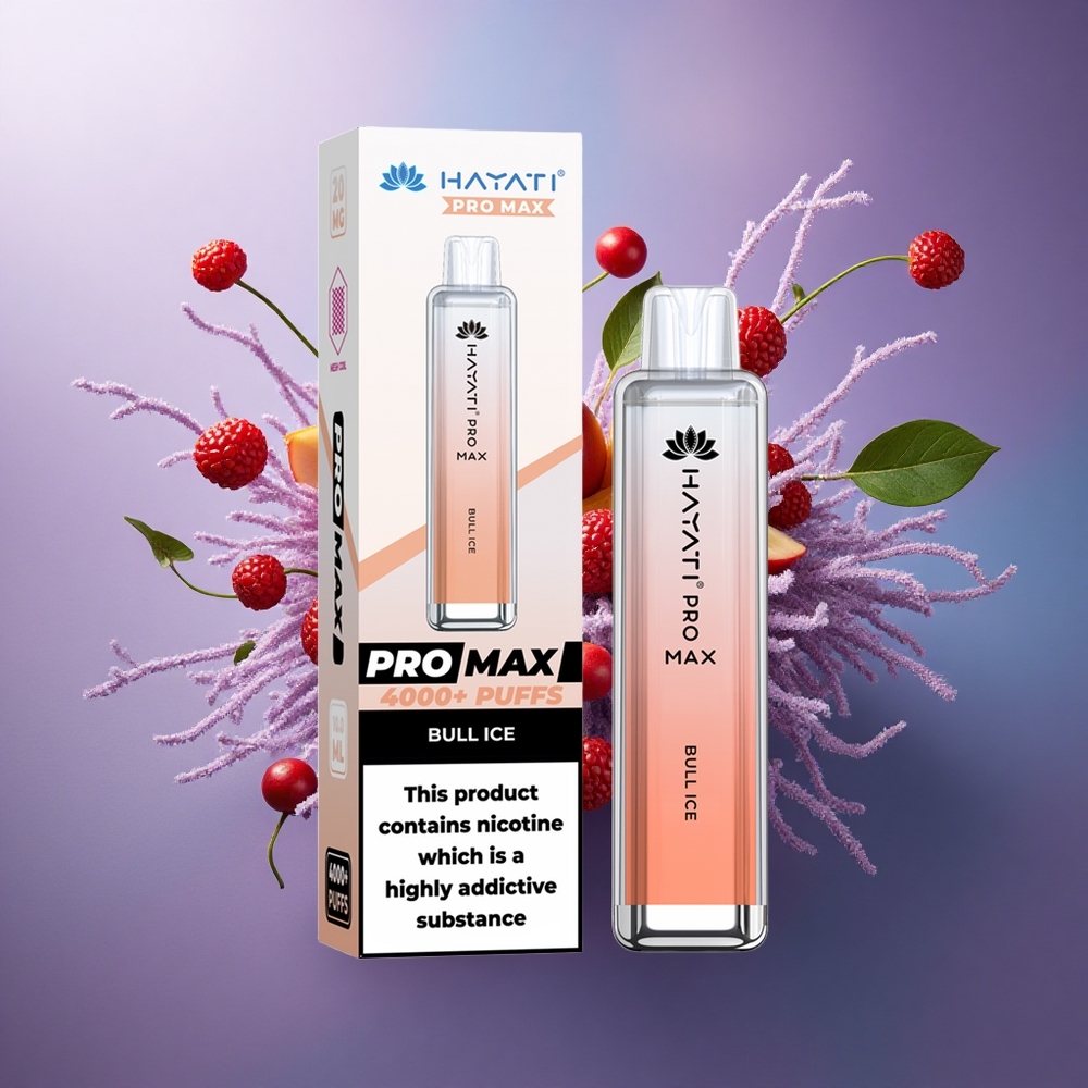 Hayati Pro Max 4000 Puffs Gelo do Touro Recarregável 1400mAh