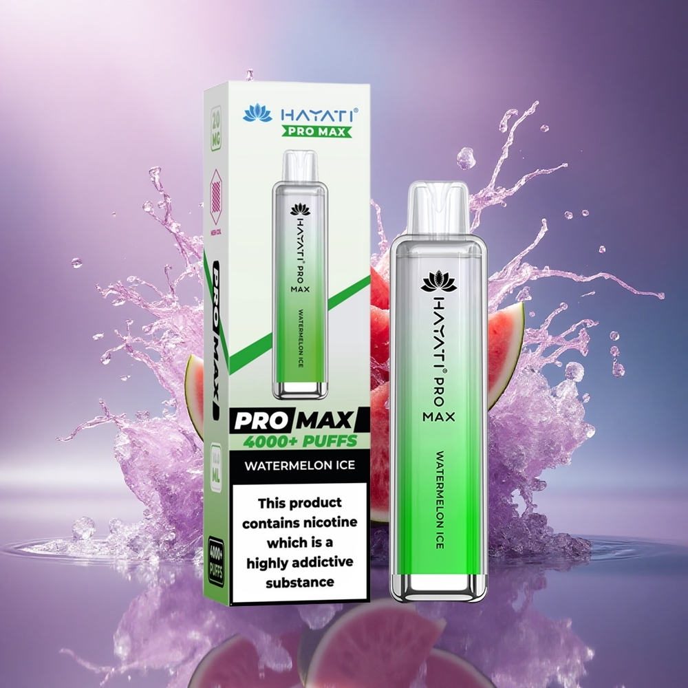 Hayati Pro Max 4000 Puffs Melancia Gelo com 5 Nicotina e Bateria 1400mAh