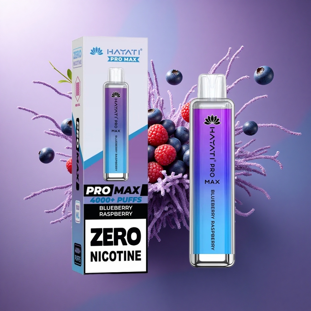 Hayati Pro Max 4000 Puffs Mirtilo Framboesa com 5 Nicotina e Bateria 1400mAh