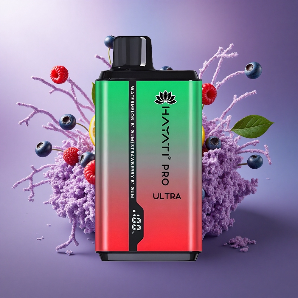 Hayati Pro Ultra 15000 Puffs Mirtilo Framboesa Cereja Limão  Mirtilo com 2 de Nicotina e 850mAh