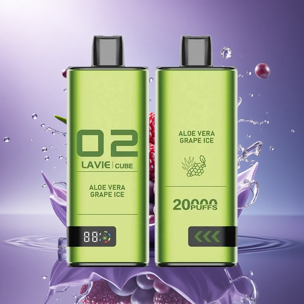 Lavie Cube 20000 Puffs Aloe Vera Uva Gelo com Nicotina 5 e 600mAh