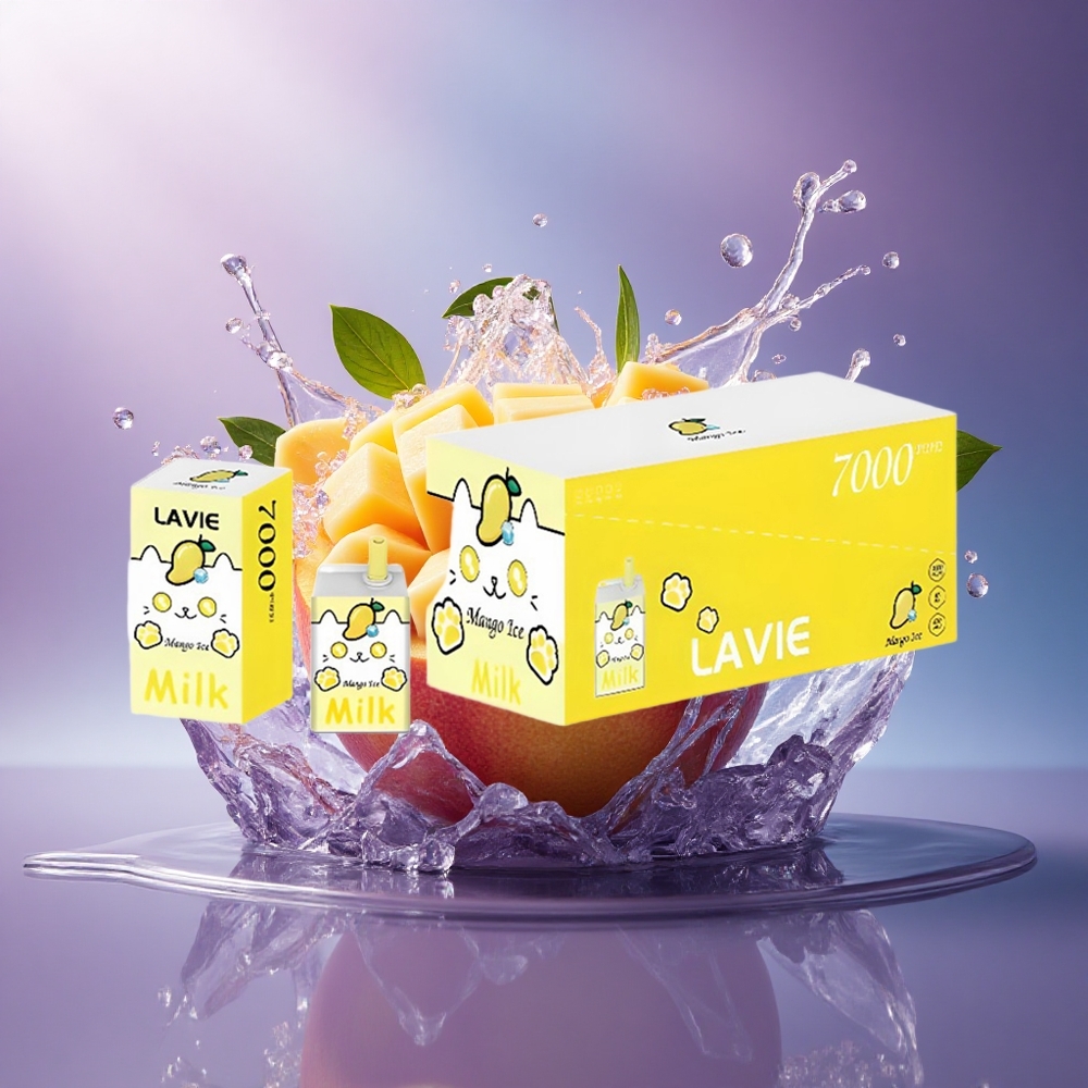 Lavie Milk 7000 Puffs Gelo de Manga 600mAh Tipo C Recarregável