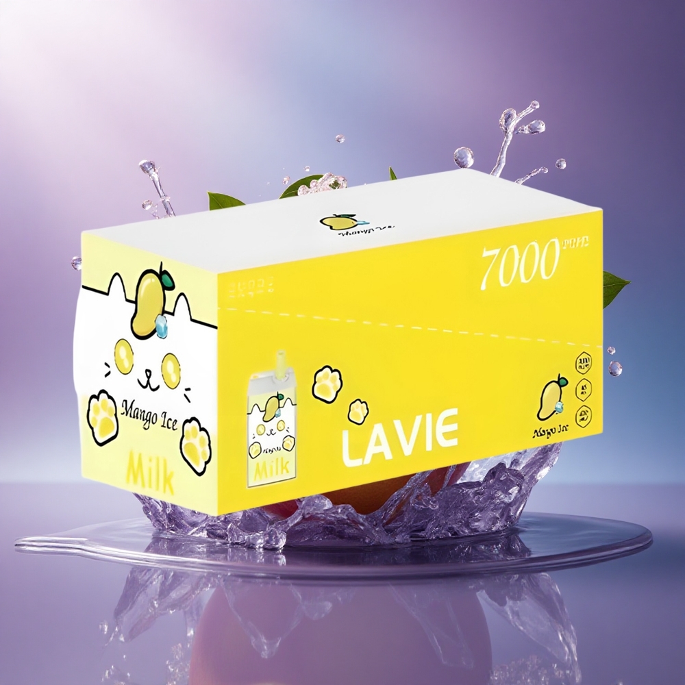 Lavie Milk 7000 Puffs Gelo de Manga 600mAh Tipo C Recarregável
