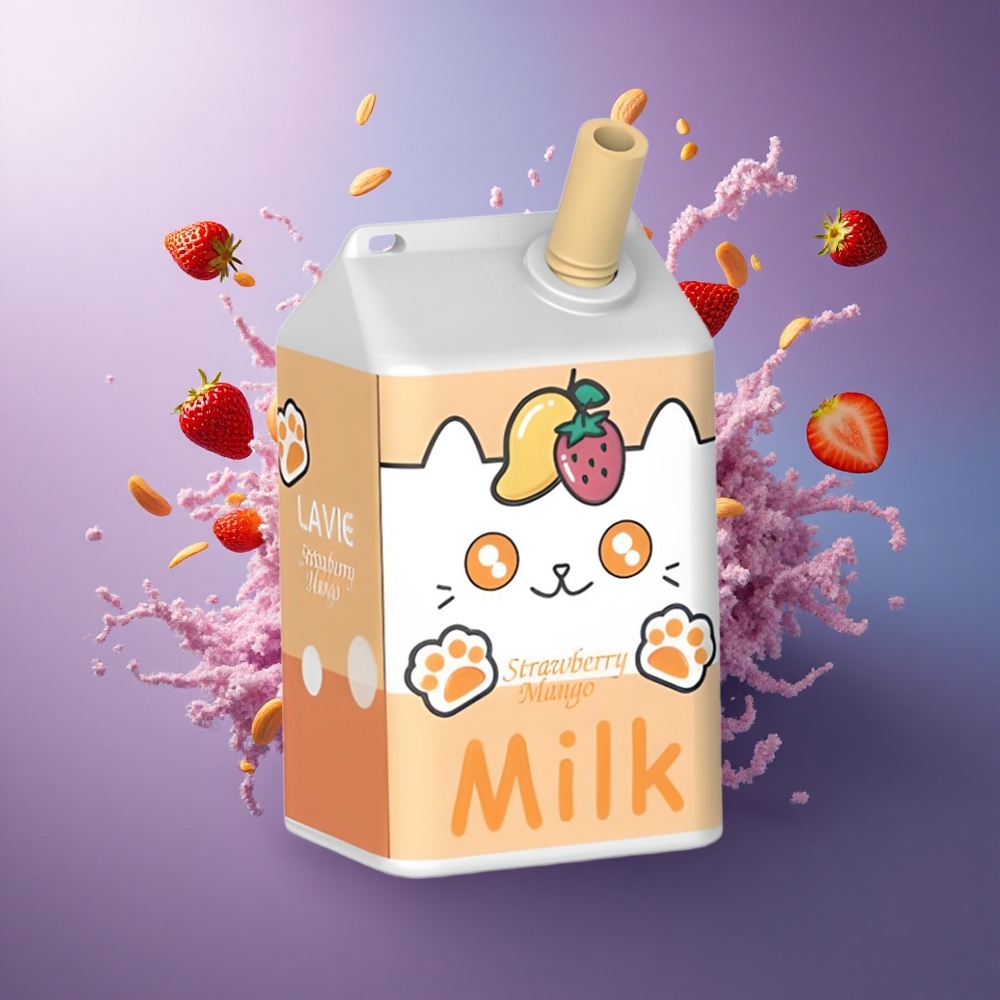 Lavie Milk 7000 Puffs Morango Manga 16ML 600mAh