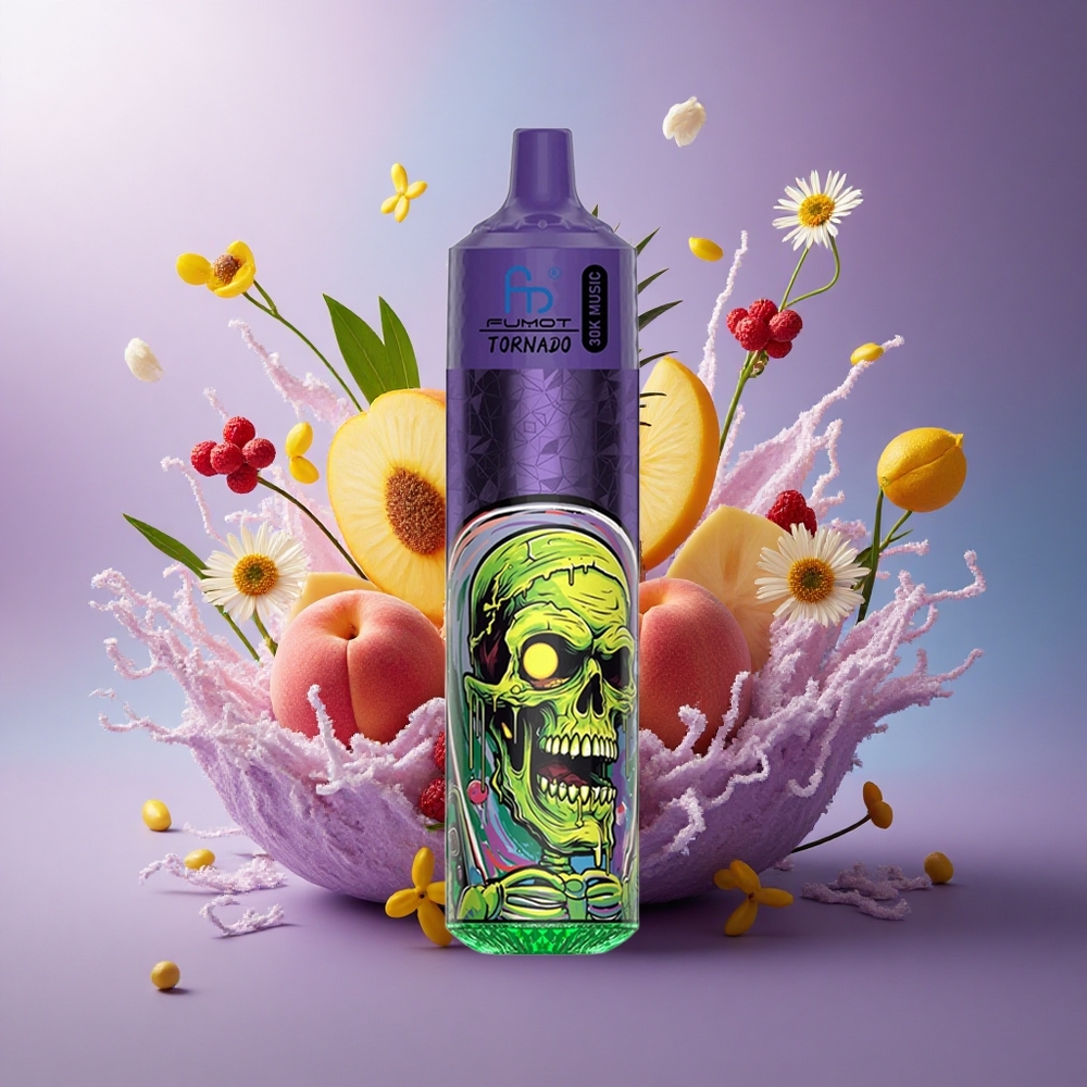 Fumot Randm Tornado 30000 Puffs Pêssego Manga Abacaxi com 30mL e 5 nicotina