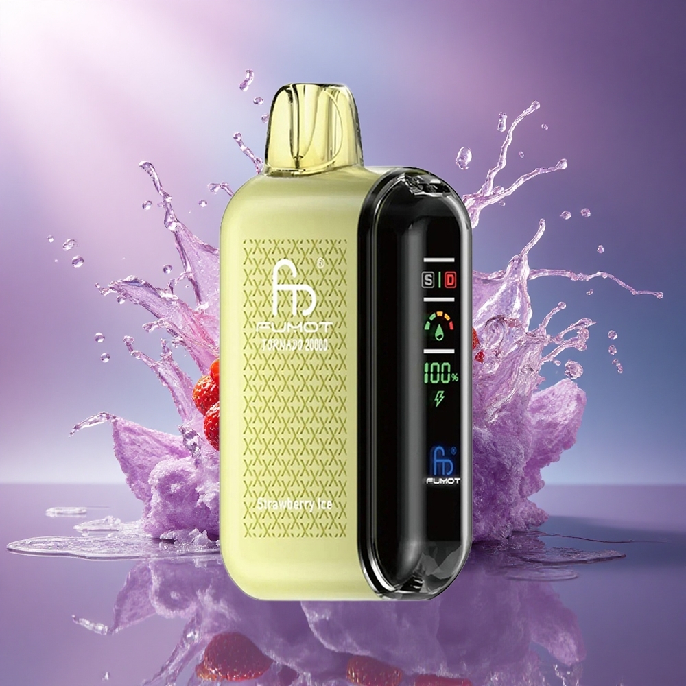 Fumot Tornado 20000 Puffs Gelado de Morango com Bateria 850mAh e Nicotina 2