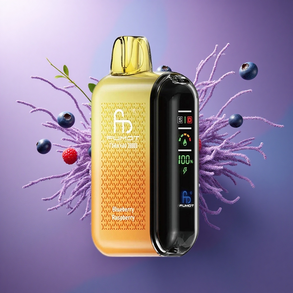 Fumot Tornado 20000 Puffs Mirtilo Framboesa Dual Mesh 850mAh