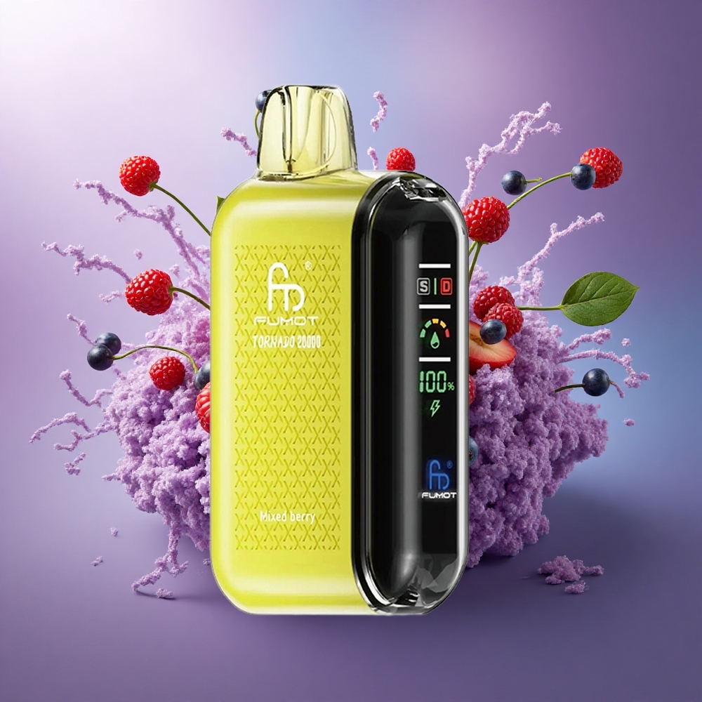 Fumot Tornado 20000 Puffs Misto de Frutas Vermelhas com Nicotina 2 e Bateria 850mAh
