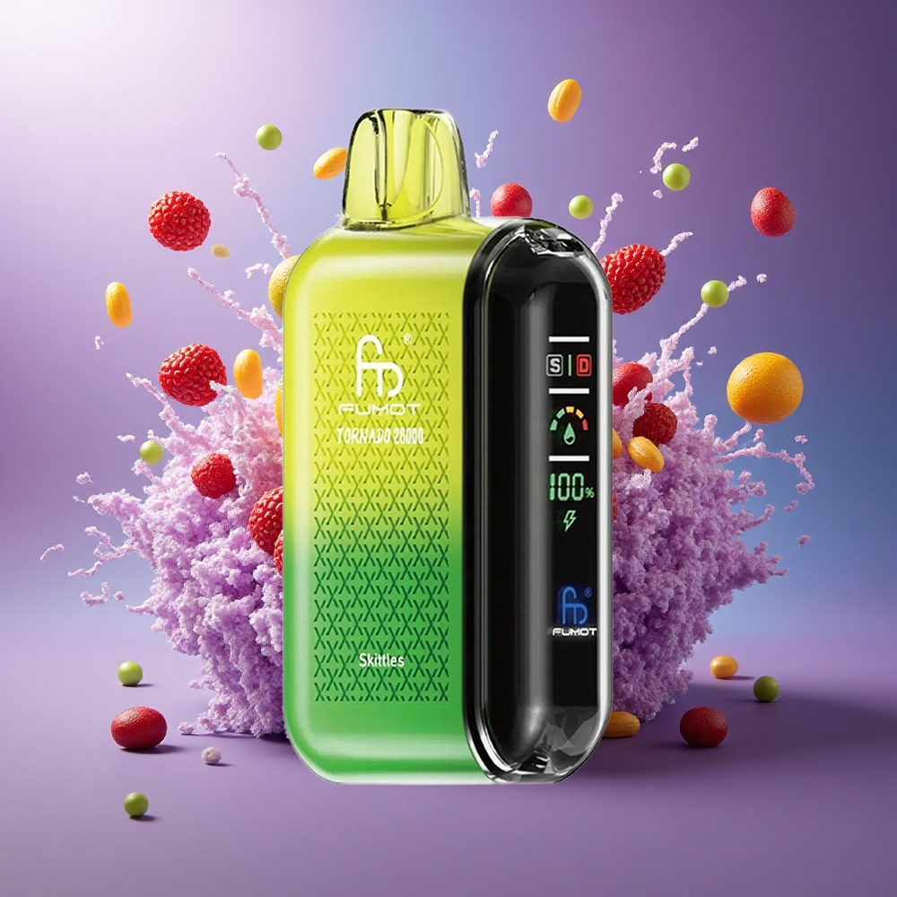 Fumot Tornado 20000 Puffs Skittles Dual Bobina Malha 850mAh