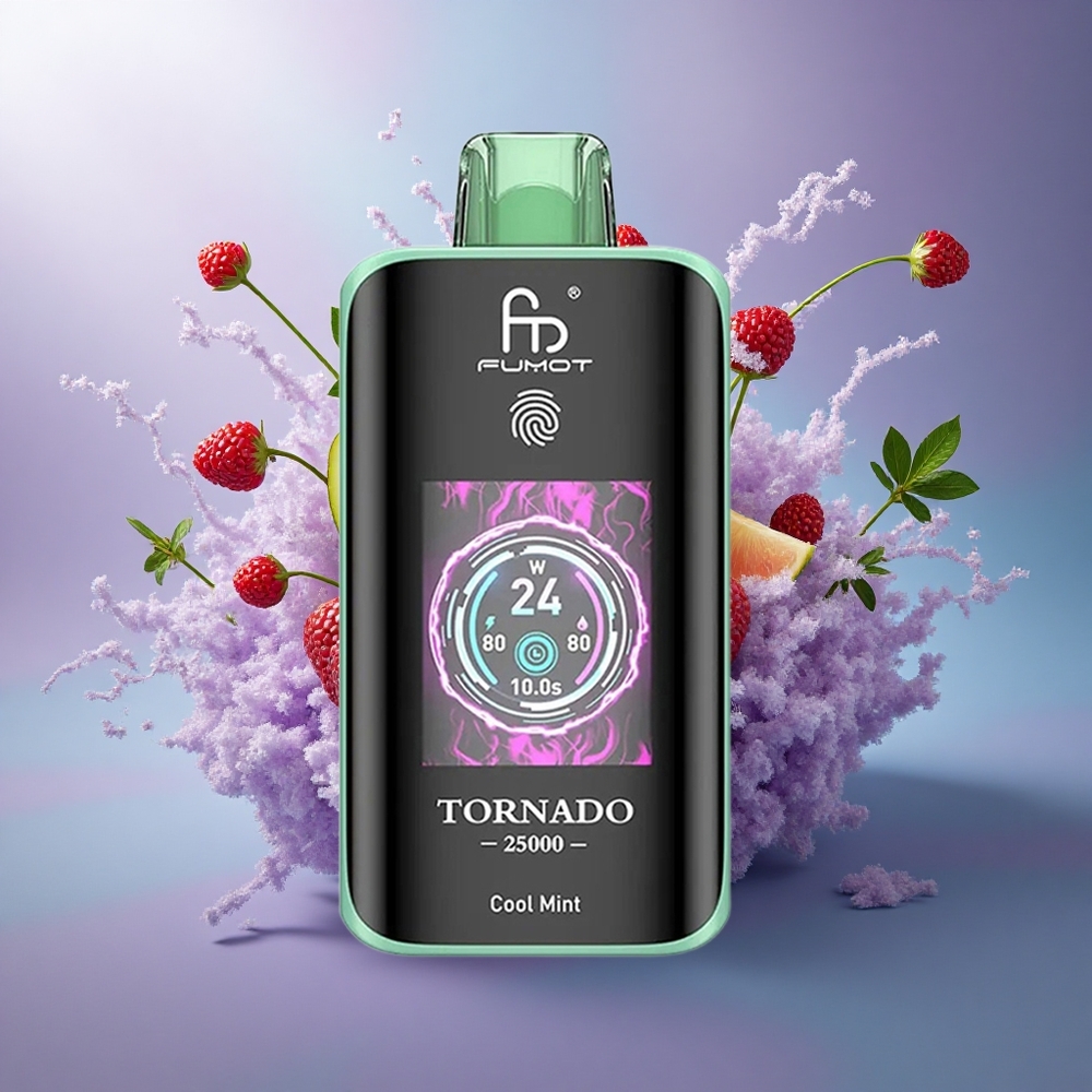 Fumot Tornado 25000 Puffs Menta Refrescante com Tela HD e Bateria 700mAh