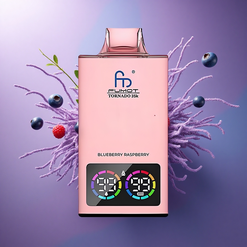 Fumot Tornado 35000 Puffs Mirtilo Framboesa com Dual Mesh e 700mAh