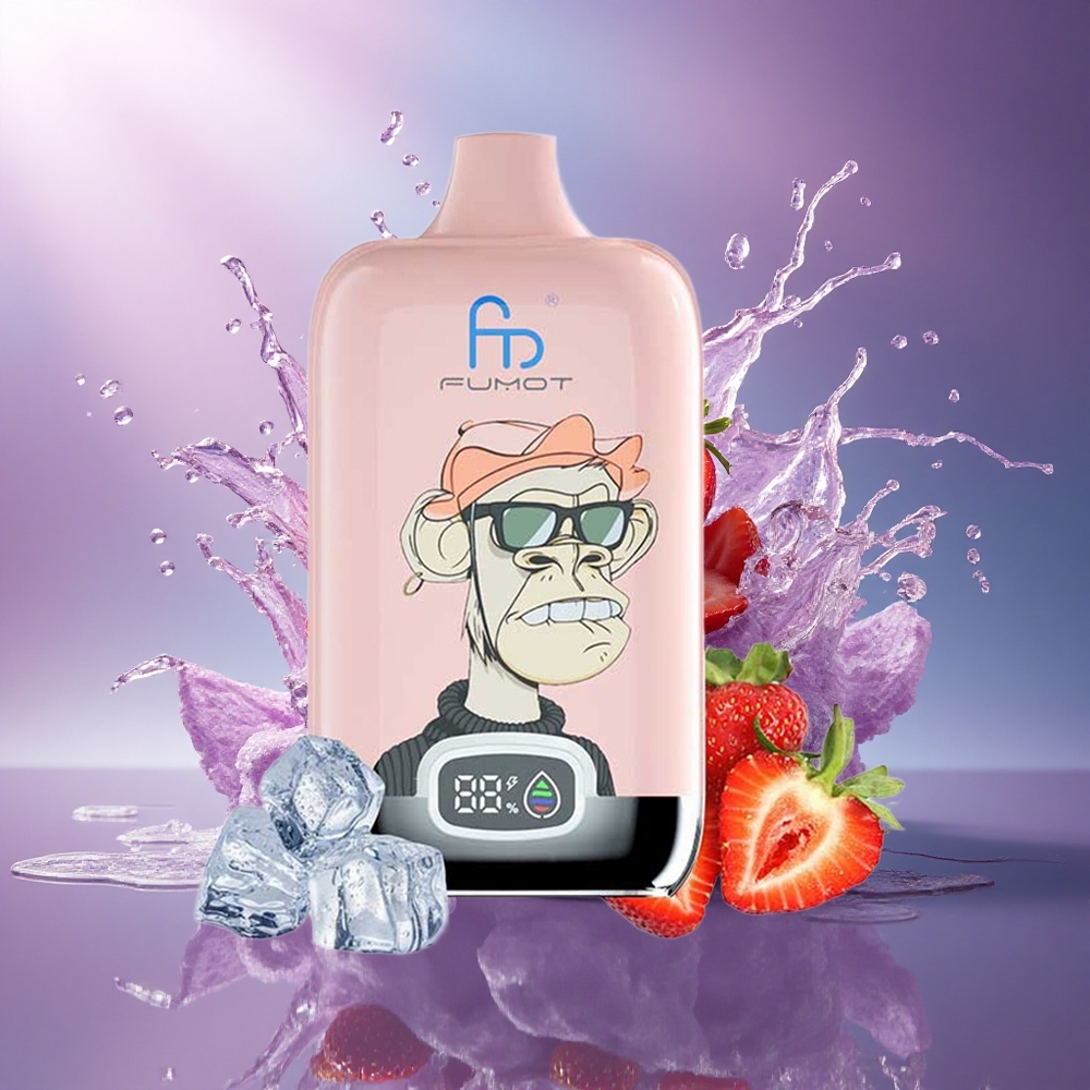 Fumot Tornado Digital Box 12000 Puffs Morango Gelo Tipo-C 550mAh