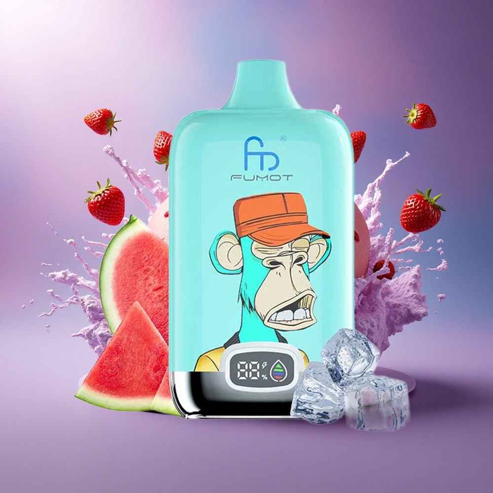 Fumot Tornado Digital Box 12000 Puffs Rosquinha de Morango com 550mAh e Nicotina 5