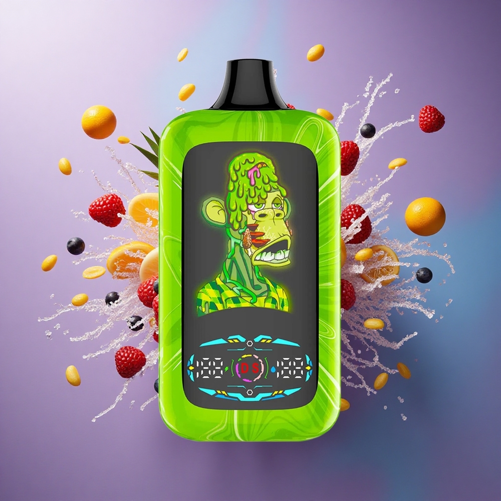 Fumot Digital Monkey 20000/40000 Puffs Explosão Tropical do Arco-Íris com Dual Mesh Coil e 850mAh