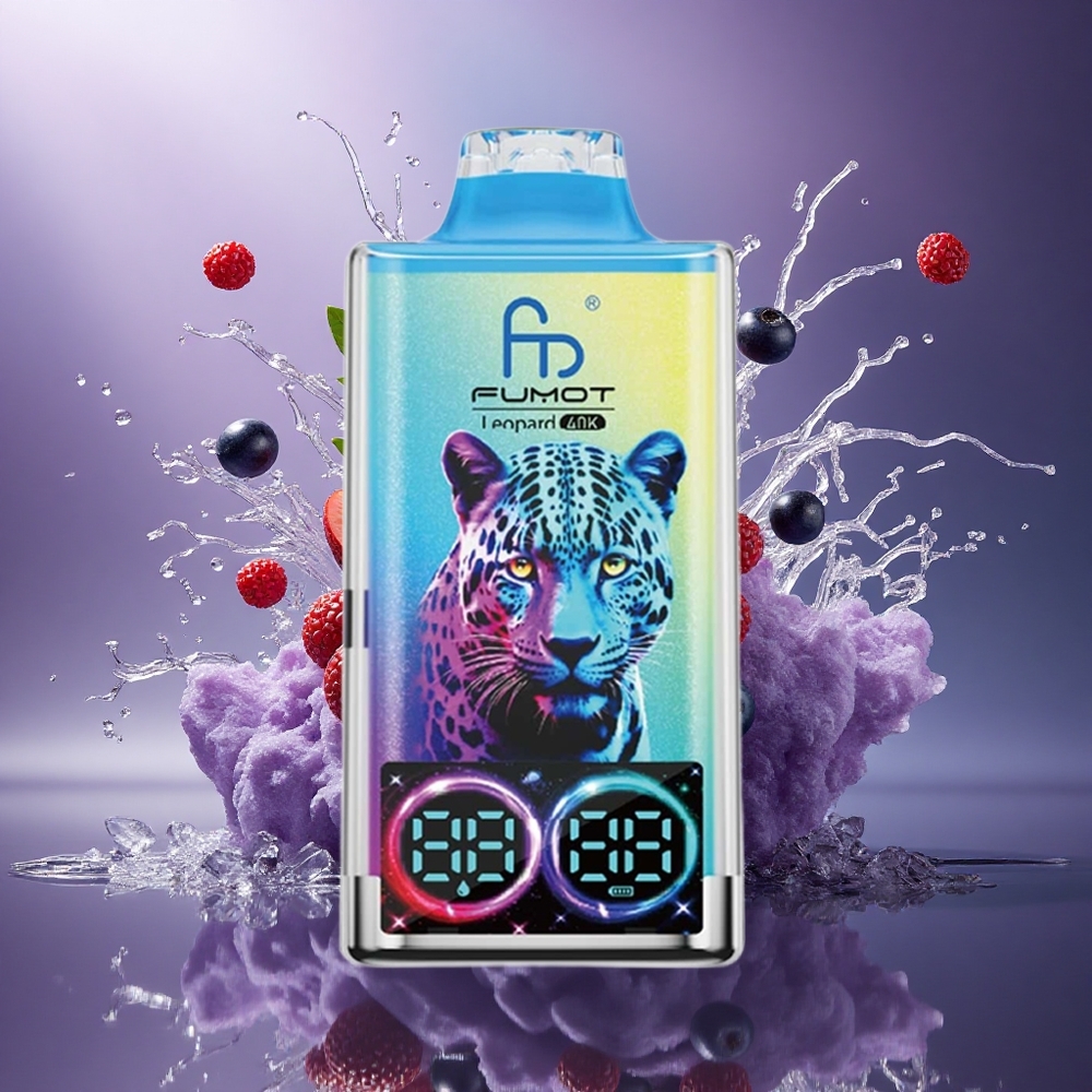 Fumot Leopard 40K Puffs Dragão Negro Gelo com 5 Nicotina e 700mAh