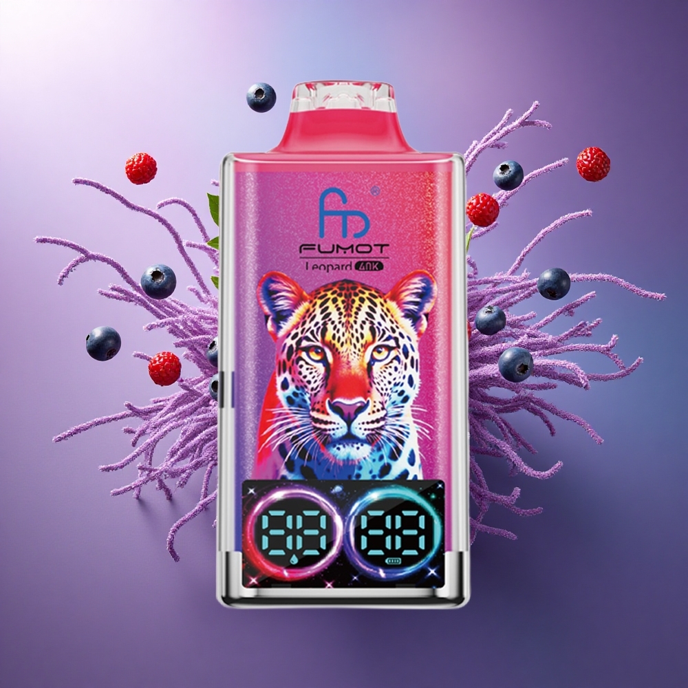 Fumot Leopard 40K Puffs Mirtilo Cereja Oxicoco 5 Nicotina 700mAh Dual Mesh