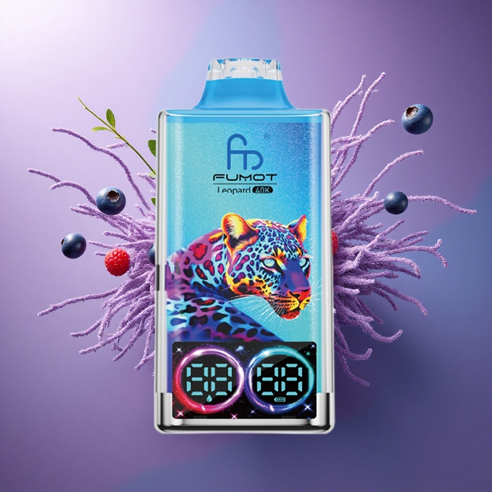 Fumot Leopard 40K Puffs Mirtilo Framboesa 5 Nicotina 700mAh Dual Mesh