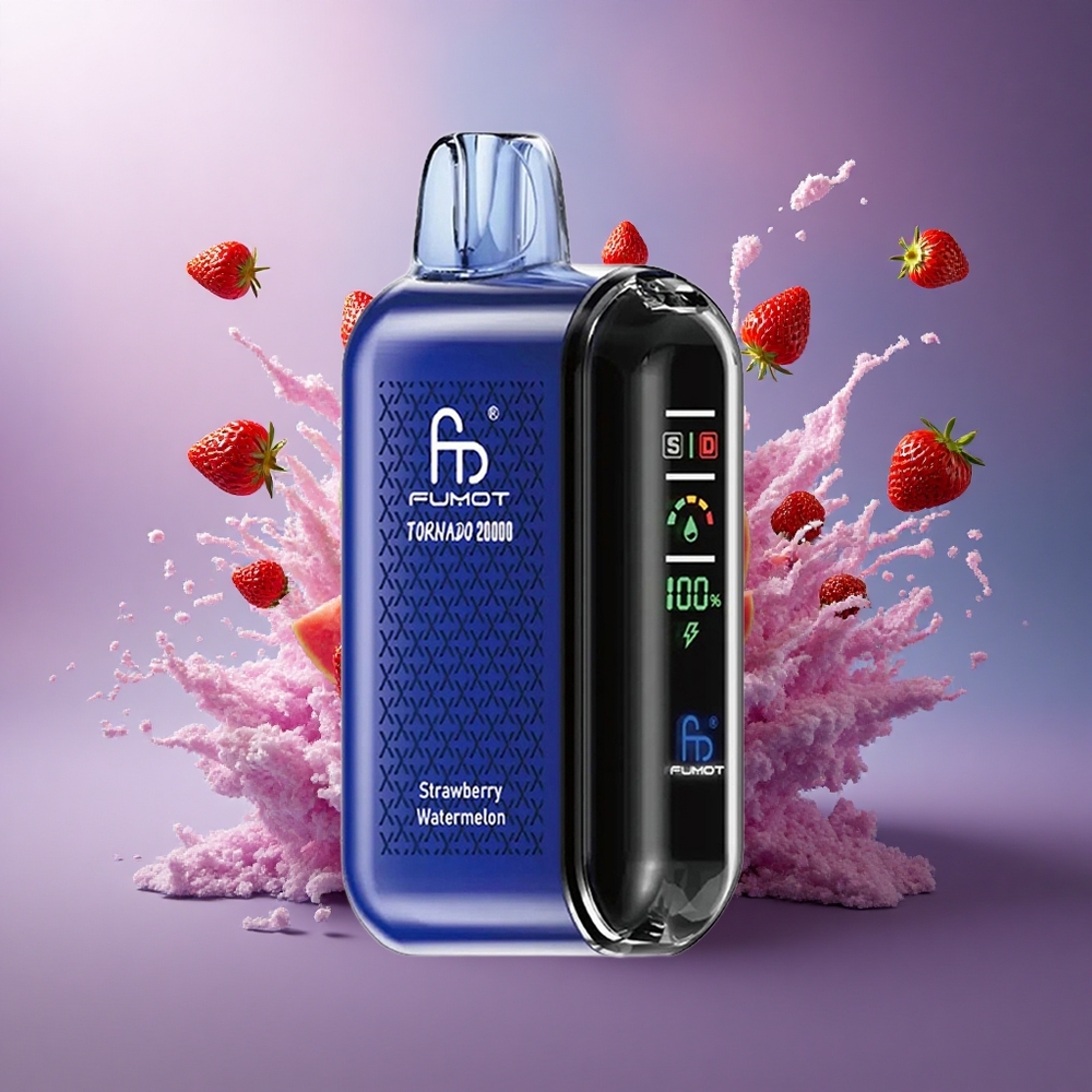 Fumot Tornado 20000 Puffs Morango Melancia com 2 Nicotina e Bateria 850mAh