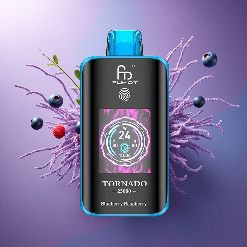 Fumot Tornado 25000 Puffs Mirtilo Framboesa Tela HD 700mAh