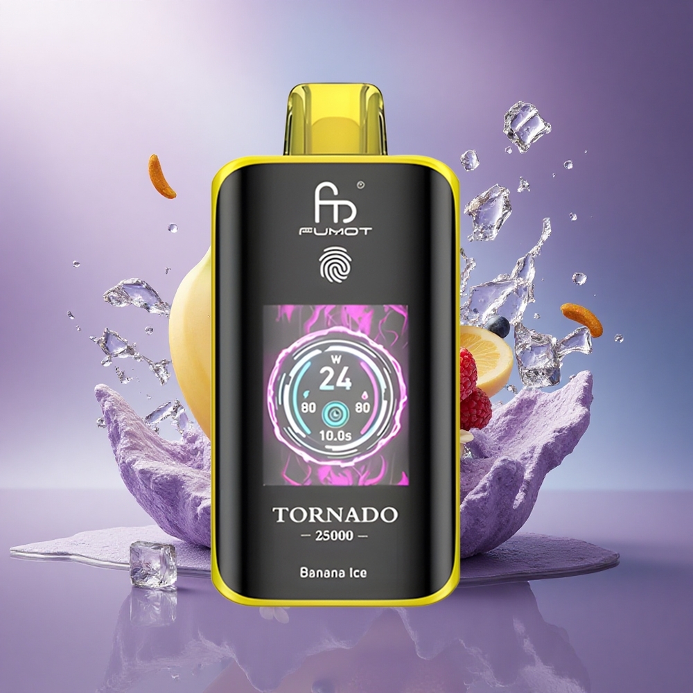 Fumot Tornado 25000 Puffs Banana Ice HD Screen 700mAh 20ml