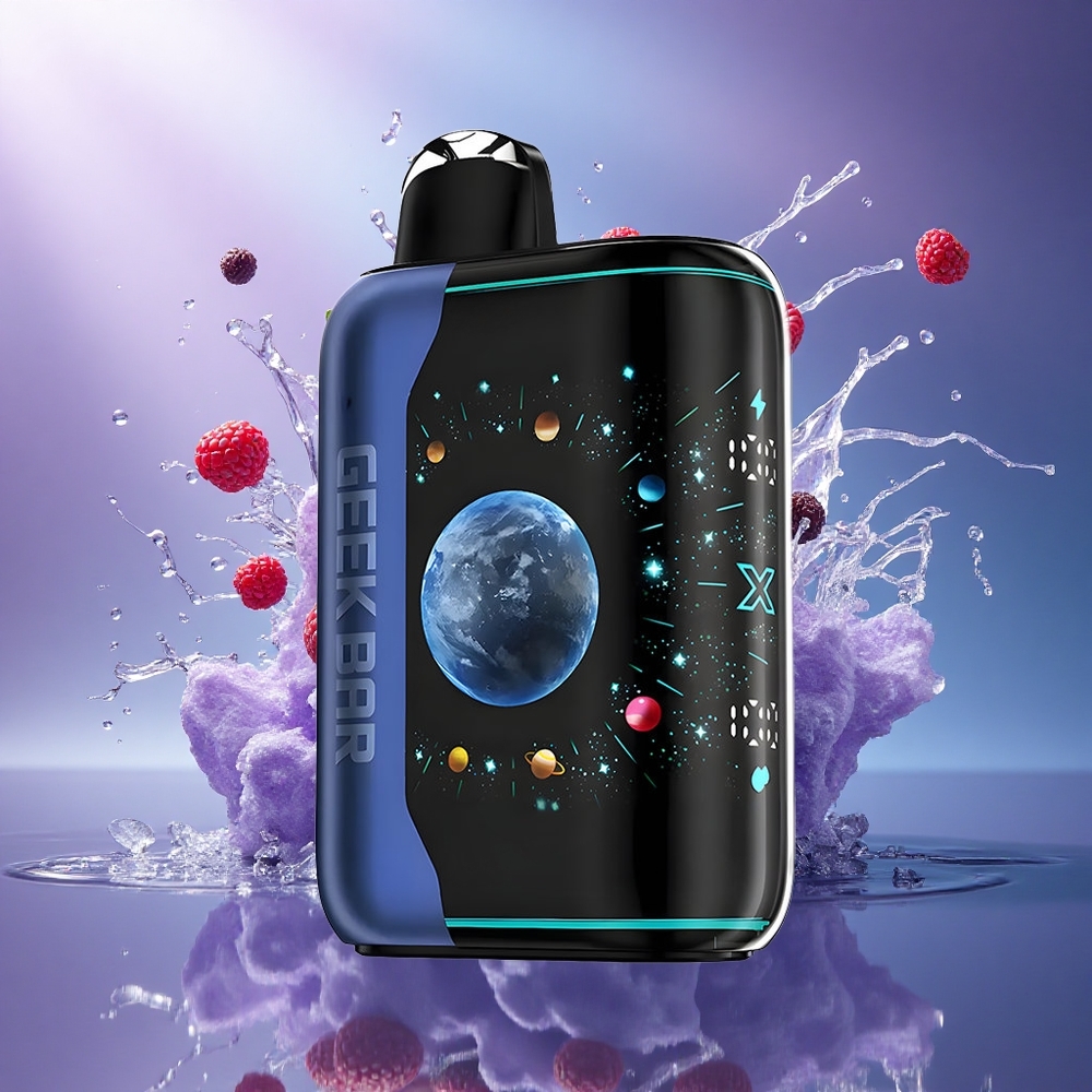 GEEK BAR Platinum Edition 25000 Puffs Azul Framboesa Gelo com 20mL de E-Líquido e 2 de Nicotina
