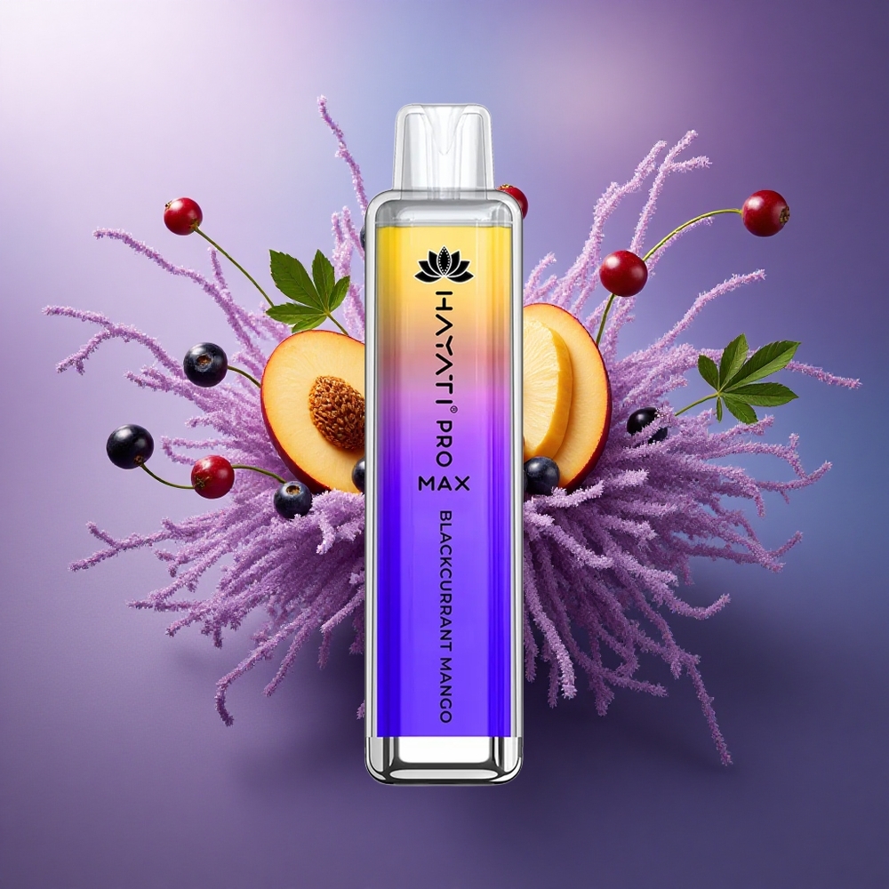 Hayati Pro Max 4000 Puffs Groselha Manga Recarregável 1400mAh 2ml TPD