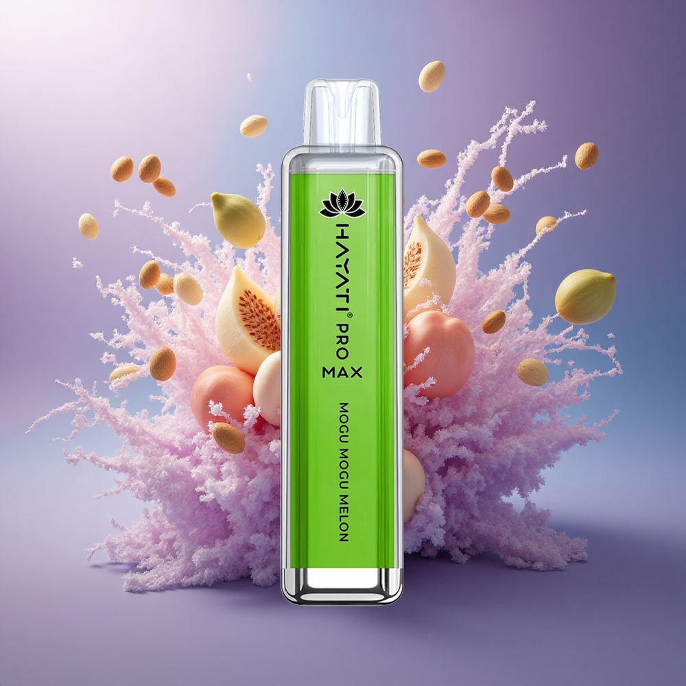 Hayati Pro Max 4000 Puffs Mogu Mogu Melon Dual 11 Ohm Mesh Coil 1400mAh Recarregável