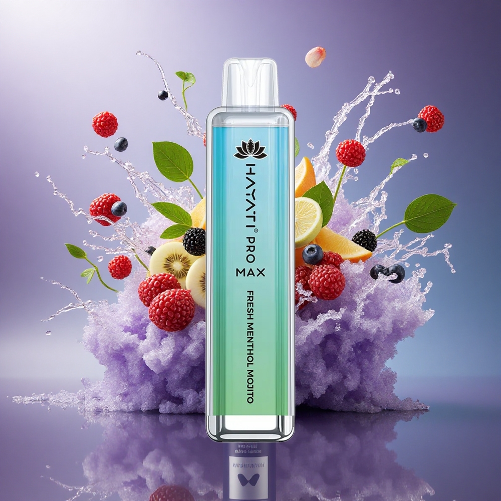 Hayati Pro Max 4000 Puffs Mojito de Mentol Fresco com 5 Nicotina e Bateria 1400mAh